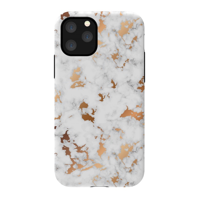 iPhone 11 Pro StrongFit Marble Texture with Gold Splatter 040 by Jelena Obradovic