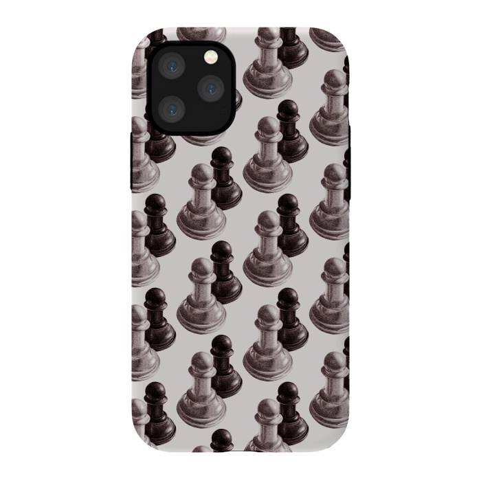 iPhone 11 Pro StrongFit Pencil Drawn Chess Pawns Pattern by Boriana Giormova