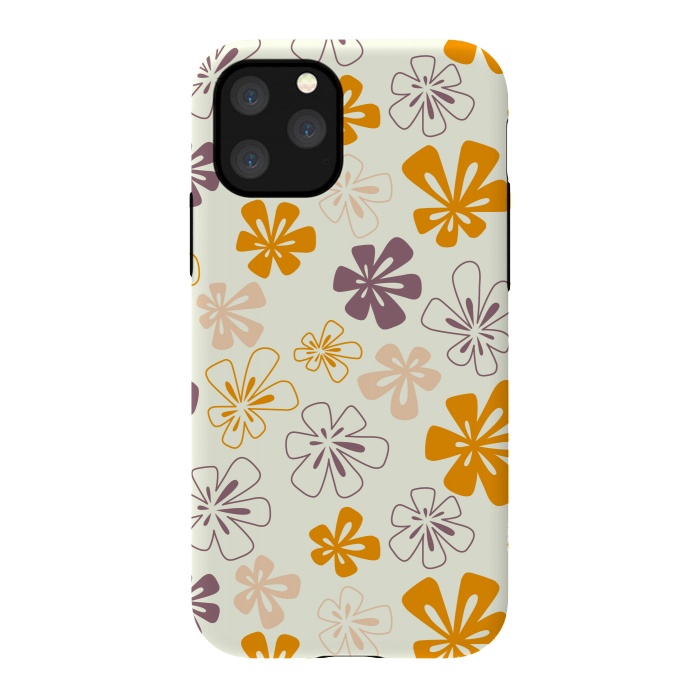 iPhone 11 Pro StrongFit Funky Flowers by Paula Ohreen