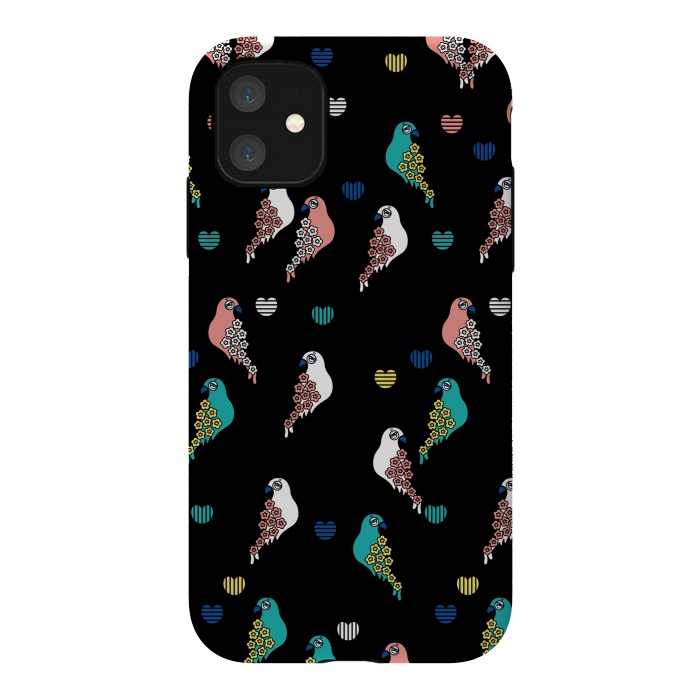 iPhone 11 StrongFit CUTIE BIRDS by Michael Cheung