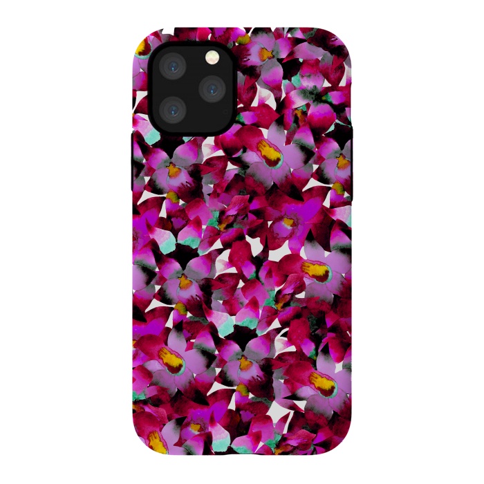 iPhone 11 Pro StrongFit Pink Floral by Amaya Brydon