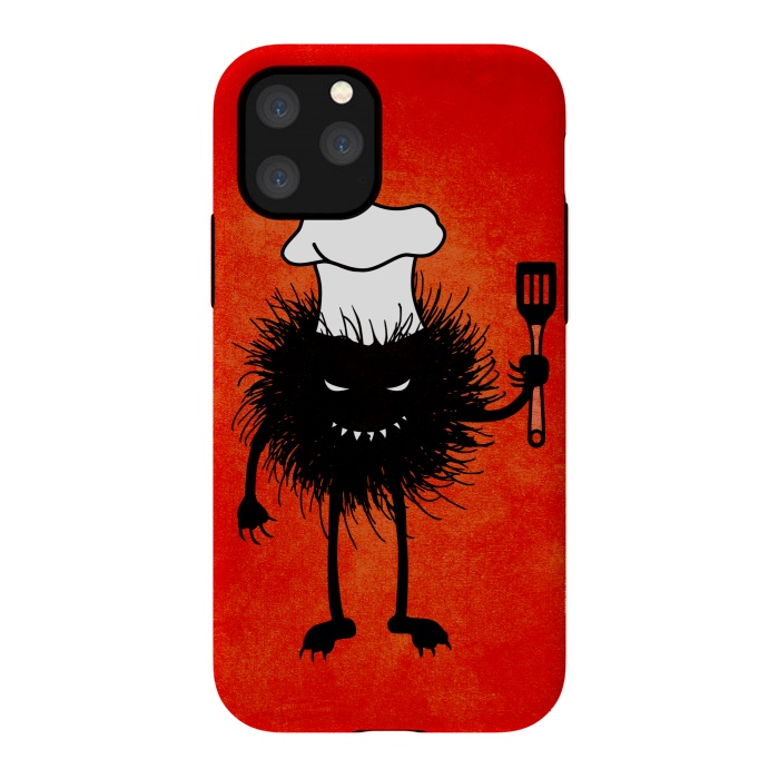 iPhone 11 Pro StrongFit Evil Bug With Chef Hat Loves To Cook by Boriana Giormova