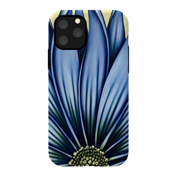 iPhone 11 Pro StrongFit Blue Daisy by Denise Cassidy Wood