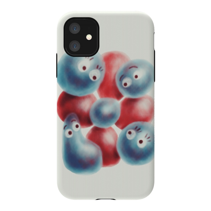 iPhone 11 StrongFit Cute Shiny Pearl Characters And Flower by Boriana Giormova