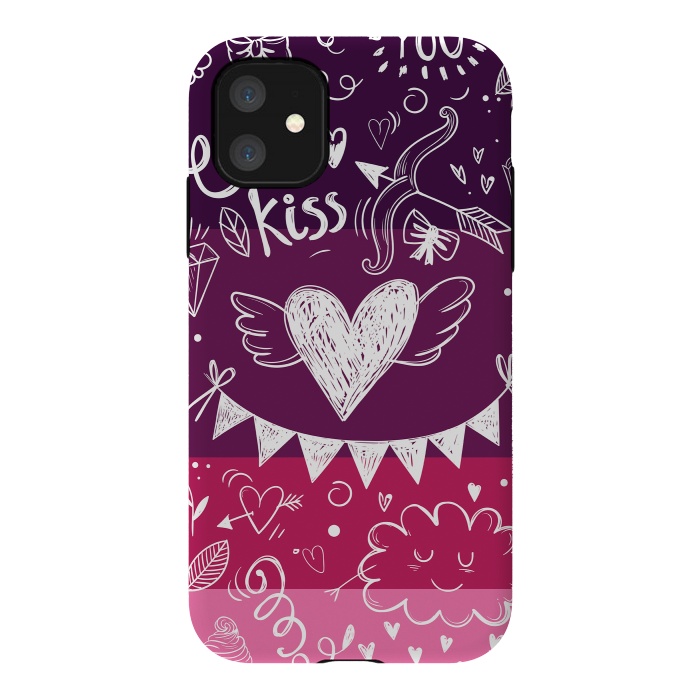 iPhone 11 StrongFit Love in four colors by Rossy Villarreal