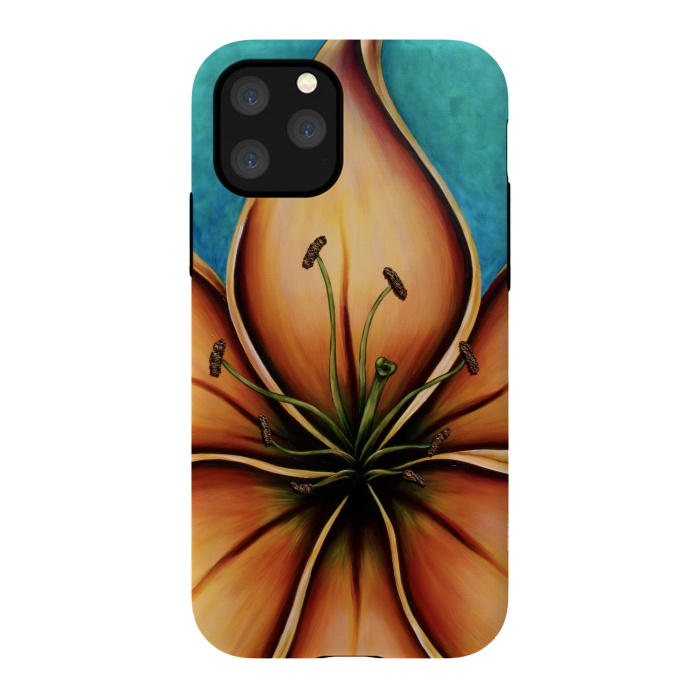 iPhone 11 Pro StrongFit Fire Lily  by Denise Cassidy Wood