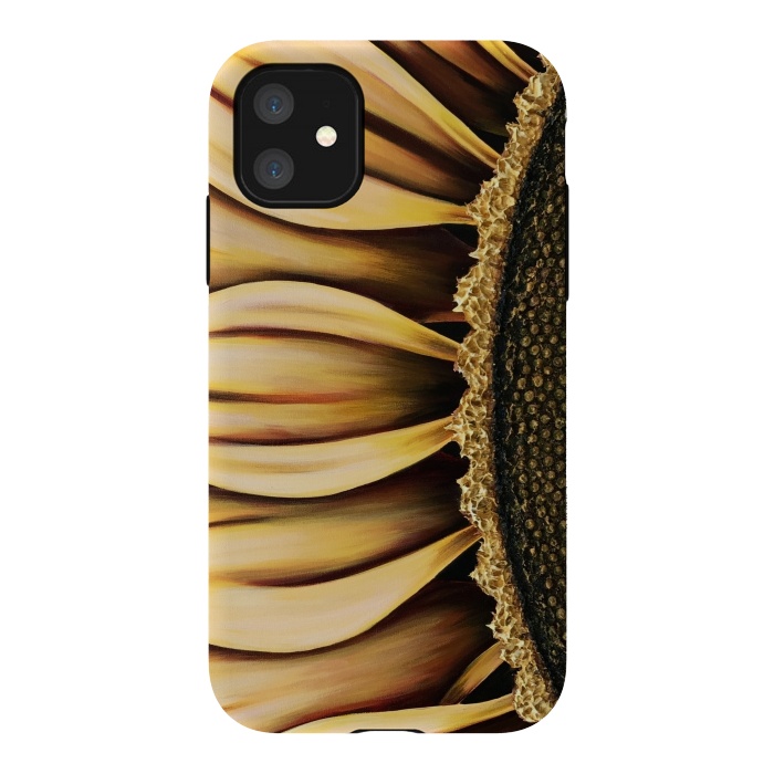 iPhone 11 StrongFit Sunflower by Denise Cassidy Wood