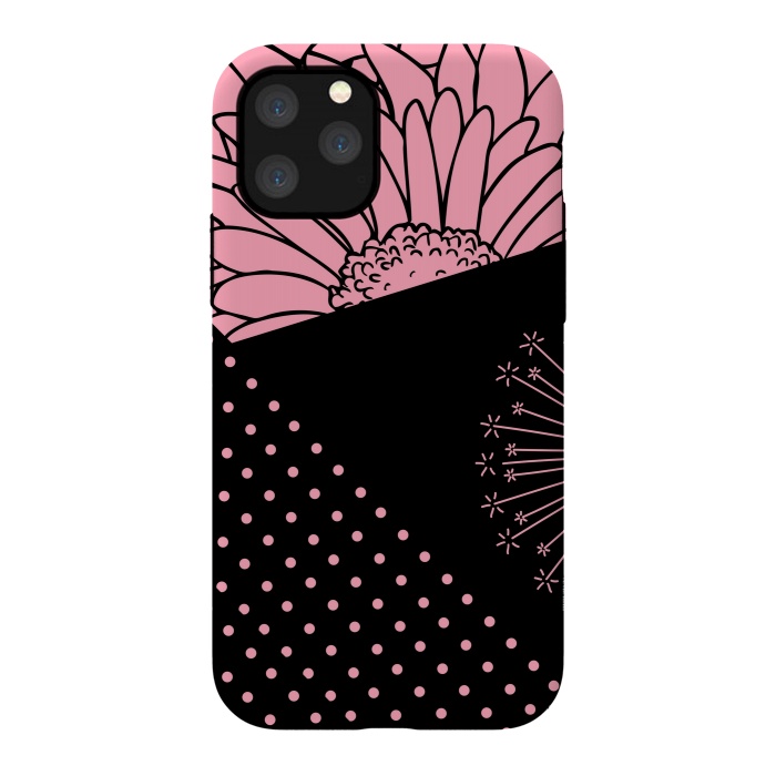 iPhone 11 Pro StrongFit pink floral pattern by MALLIKA