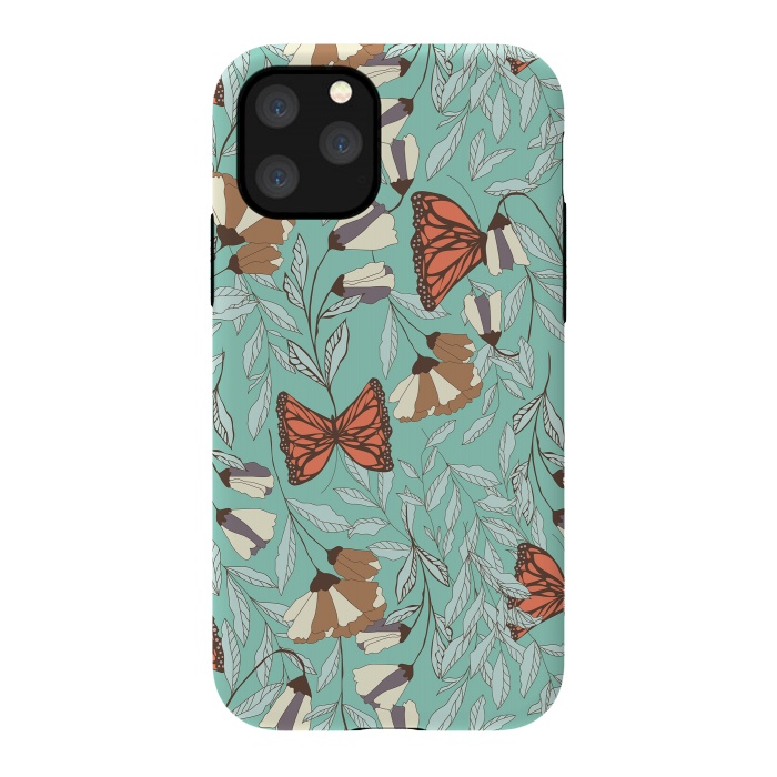iPhone 11 Pro StrongFit Romantic Butterflies Blue by Jelena Obradovic