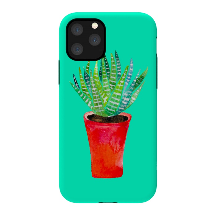 iPhone 11 Pro StrongFit Potted Succulent  by Amaya Brydon