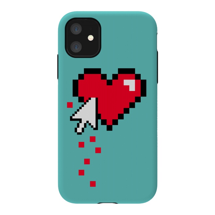 iPhone 11 StrongFit Broken 8 bits Heart I by Dellán