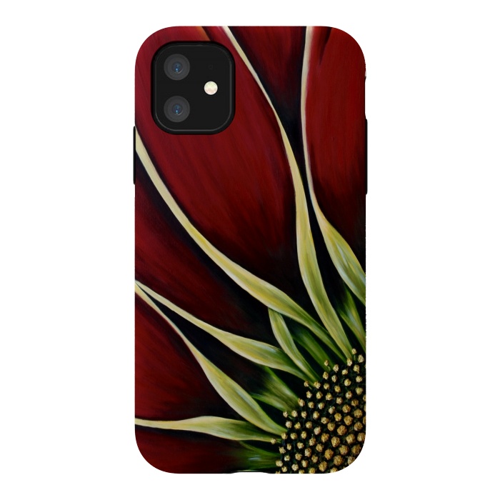 iPhone 11 StrongFit Red Gazania II by Denise Cassidy Wood