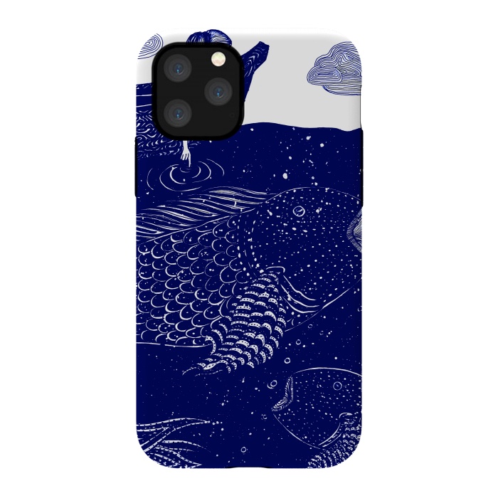 iPhone 11 Pro StrongFit The Blue Shimmering Sea Lights by ECMazur 