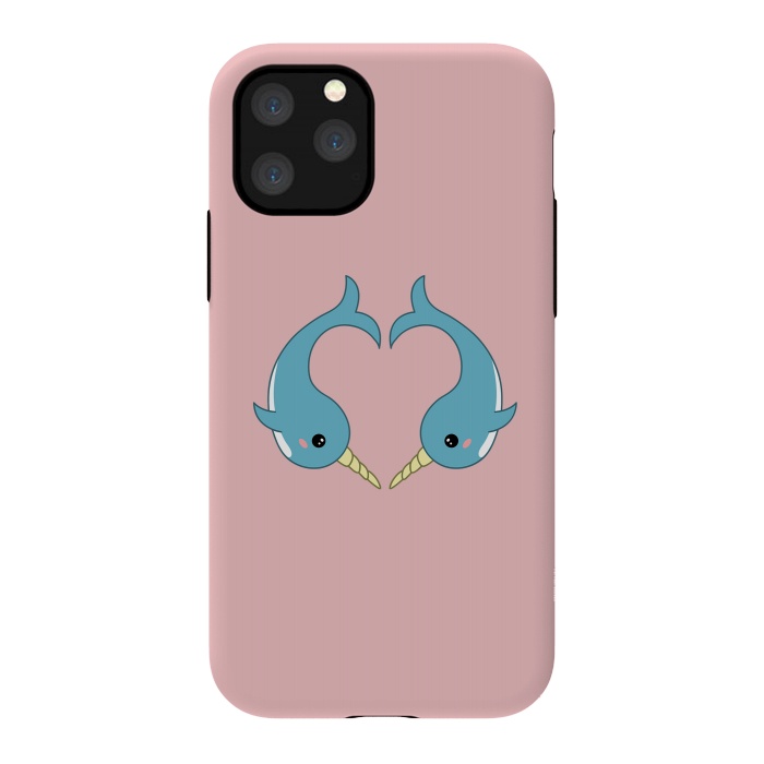 iPhone 11 Pro StrongFit Narwhal heart by Laura Nagel