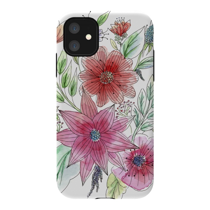 iPhone 11 StrongFit Wild flowers by Julia Grifol