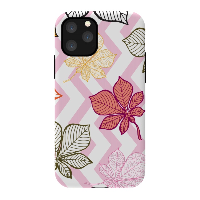 iPhone 11 Pro StrongFit Autumn Leaves Pattern II by Bledi