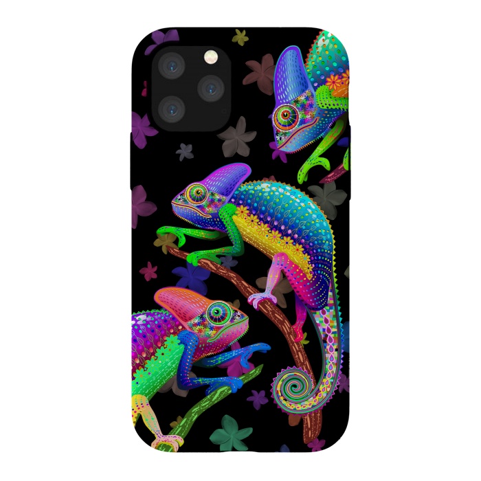 iPhone 11 Pro StrongFit Chameleon Fantasy Rainbow Colors by BluedarkArt