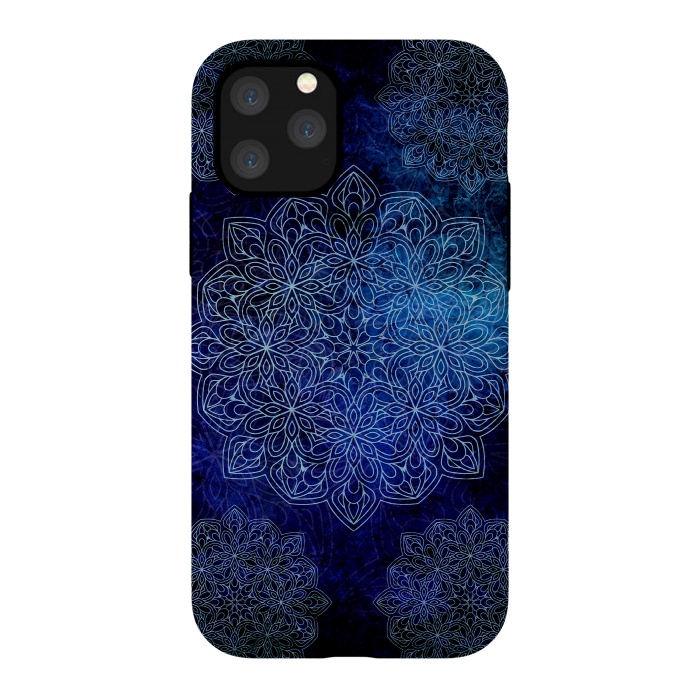 iPhone 11 Pro StrongFit Blue Mandala  by Rossy Villarreal