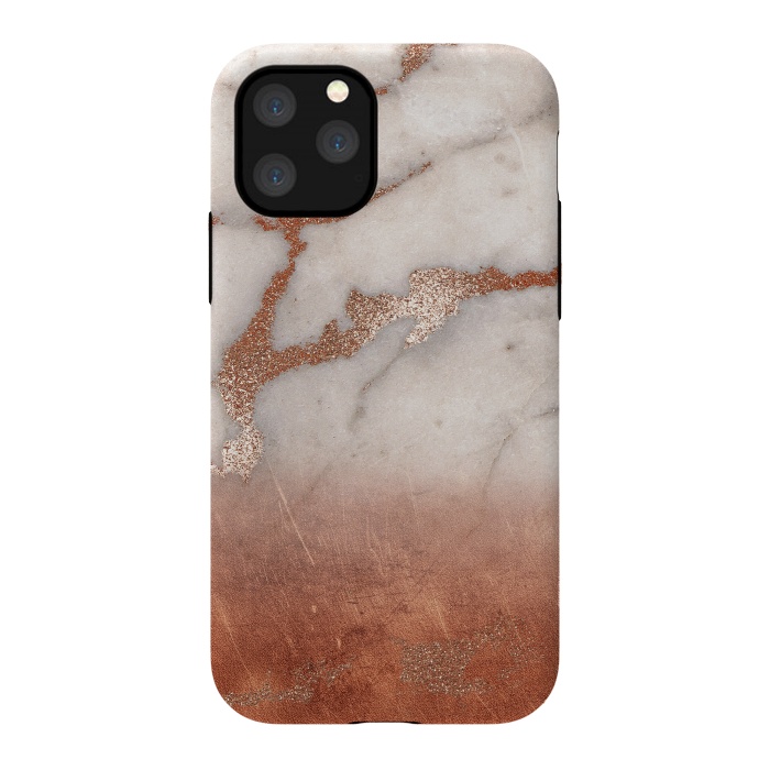 iPhone 11 Pro StrongFit Copper Trendy Veined Marble by  Utart