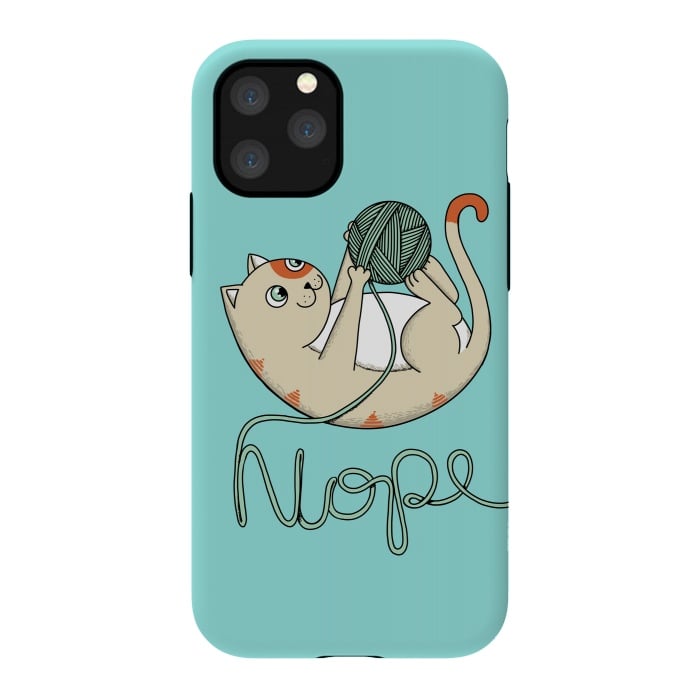 iPhone 11 Pro StrongFit Cat nope 2 by Coffee Man