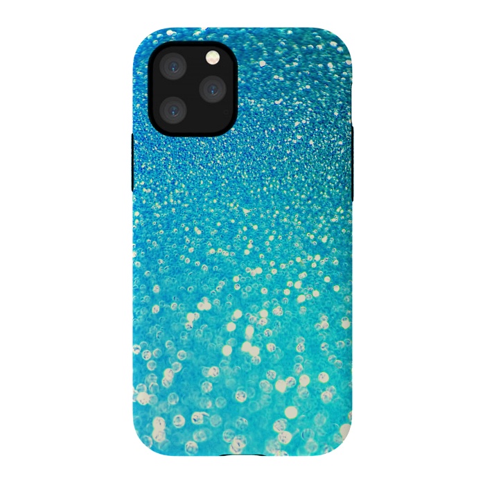 iPhone 11 Pro StrongFit Ocean Azure Blue Glitter by  Utart