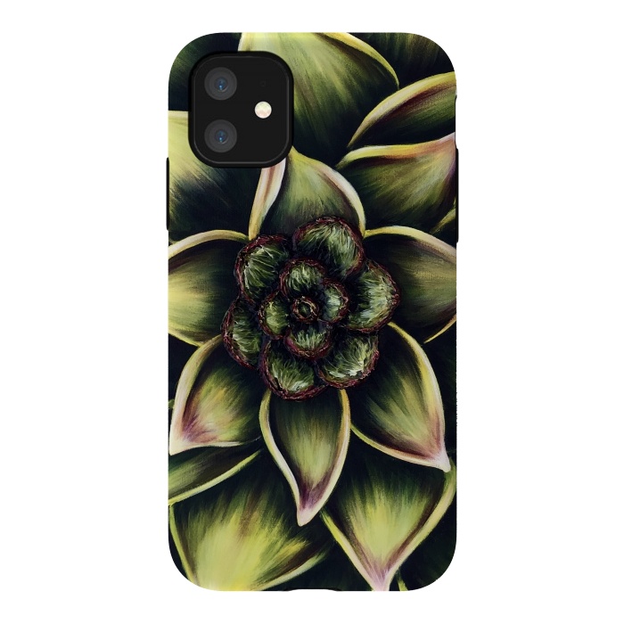iPhone 11 StrongFit Succulent by Denise Cassidy Wood