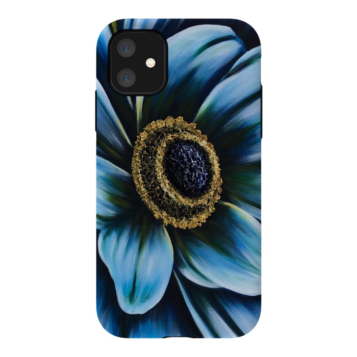 iPhone 11 StrongFit Blue Cosmos by Denise Cassidy Wood