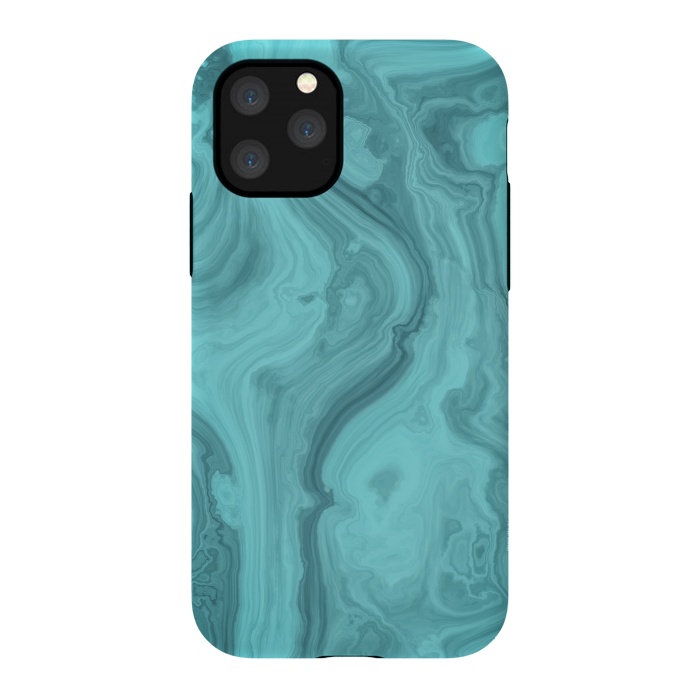 iPhone 11 Pro StrongFit Turquoise Marble 2 by Andrea Haase