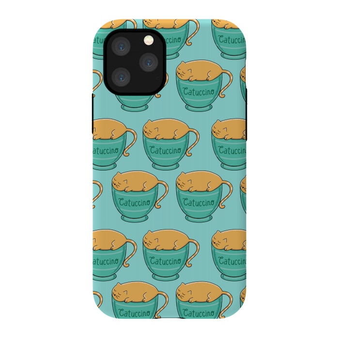 iPhone 11 Pro StrongFit Catuccino Pattern by Coffee Man