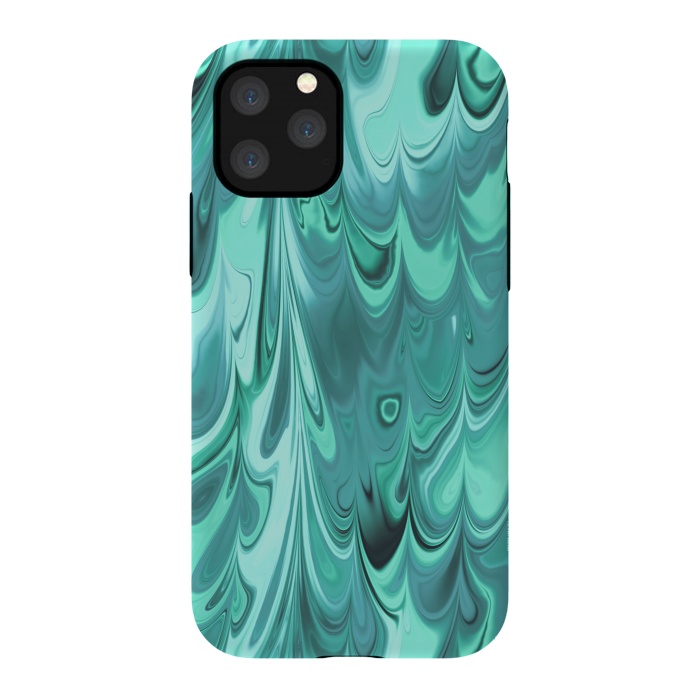 iPhone 11 Pro StrongFit Faux Turquoise Marble 2 by Andrea Haase