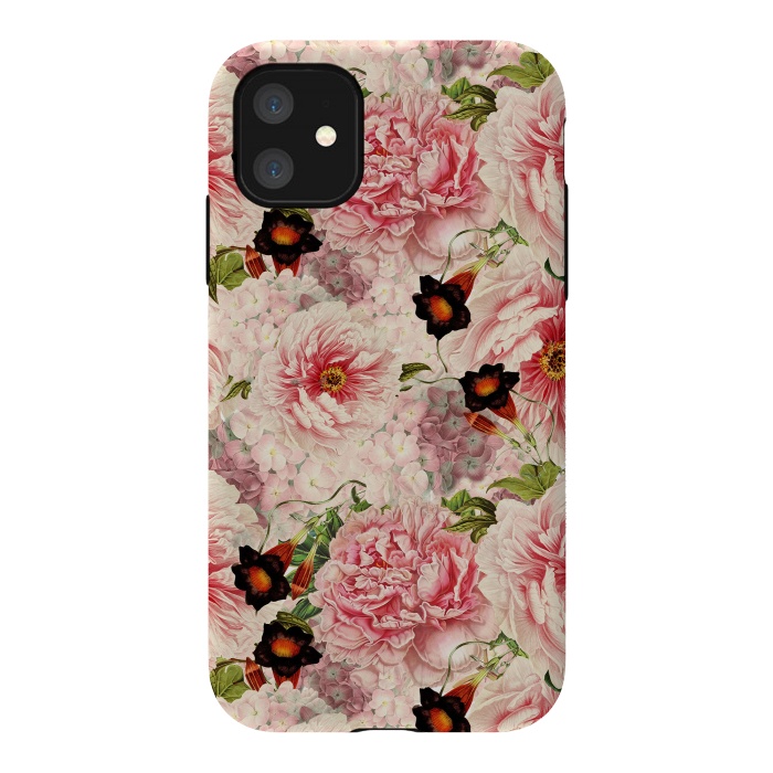 iPhone 11 StrongFit Victorian Vintage Roses by  Utart