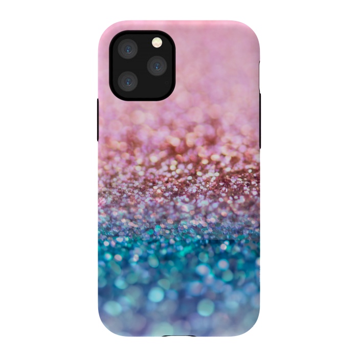 iPhone 11 Pro StrongFit Teal and Rose Gold Glitter Dance by  Utart