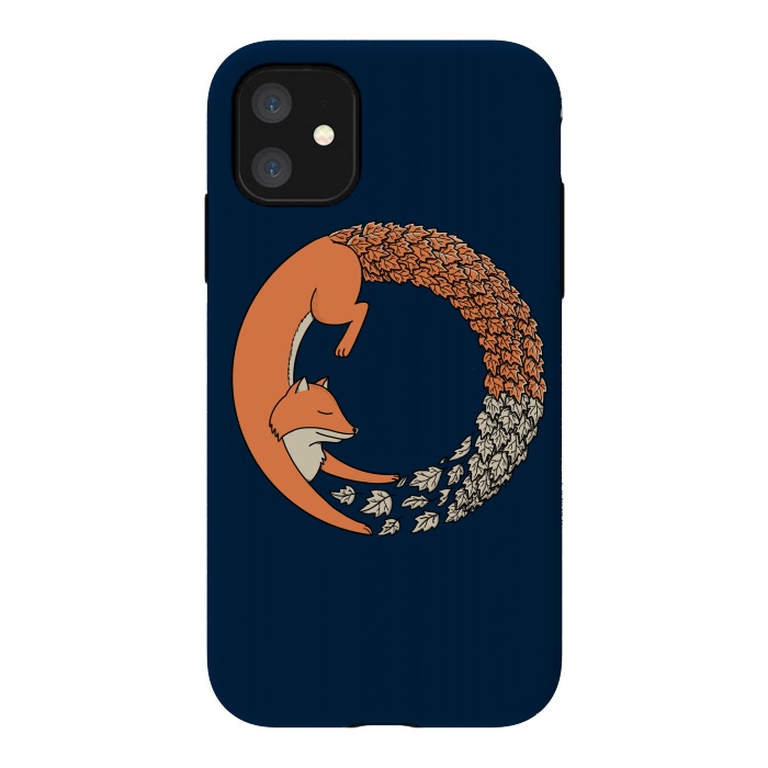 iPhone 11 StrongFit Fox Circle 2 by Coffee Man