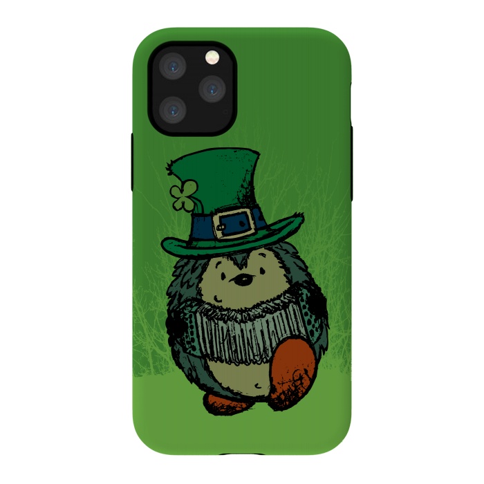 iPhone 11 Pro StrongFit ST.PATRICK HEDGEHOG by Mangulica