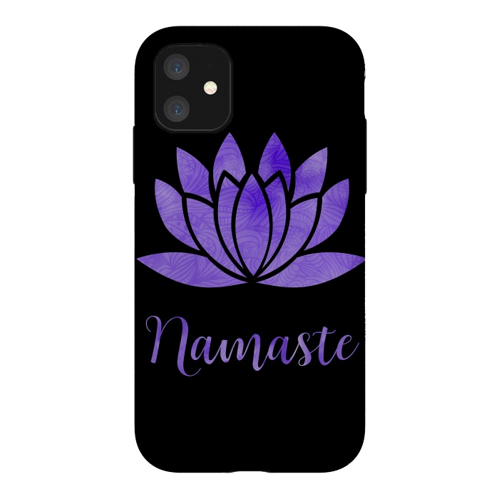 iPhone 11 StrongFit Namaste Lotus Flower by Andrea Haase