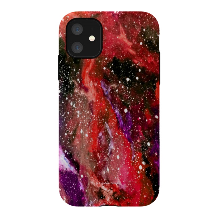 iPhone 11 StrongFit Red Galaxy by Gringoface Designs