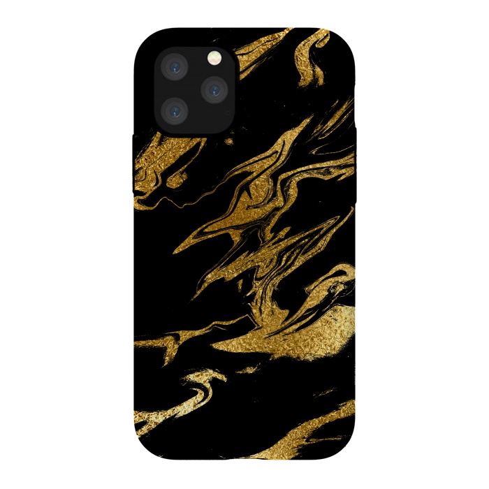 iPhone 11 Pro StrongFit Black and Gold Luxury Marble by  Utart