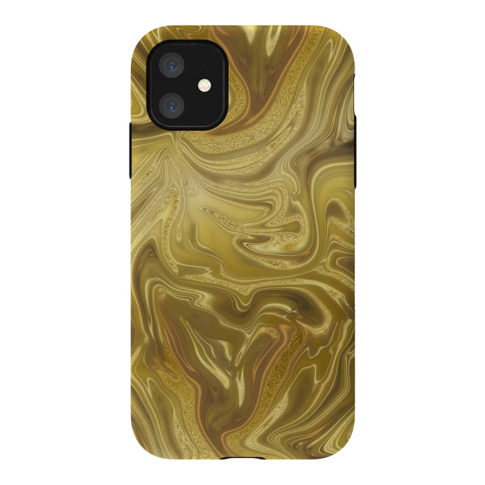 iPhone 11 StrongFit Liquid Gold by Andrea Haase