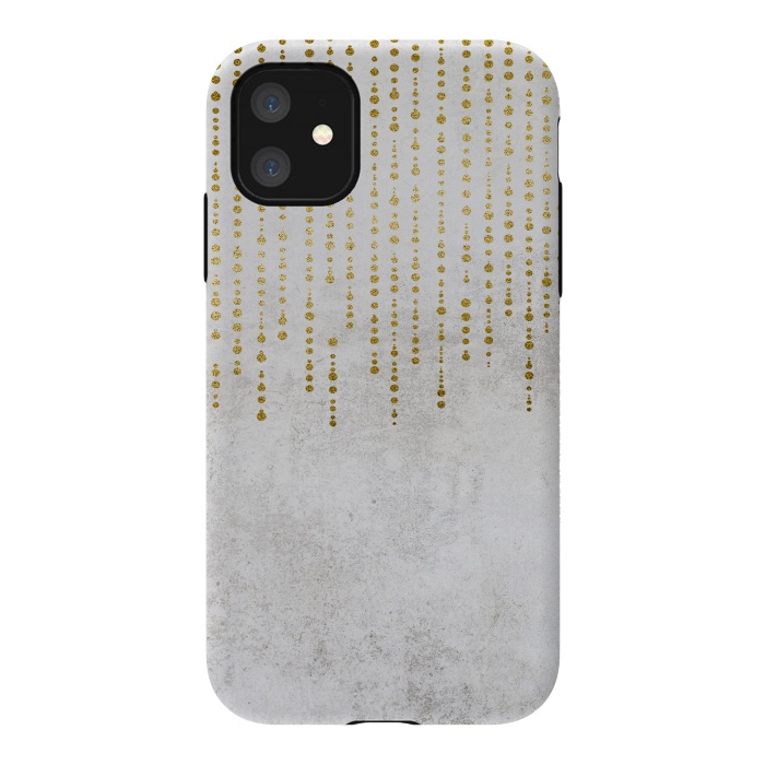 iPhone 11 StrongFit Golden Rhinestone Embellishment by Andrea Haase