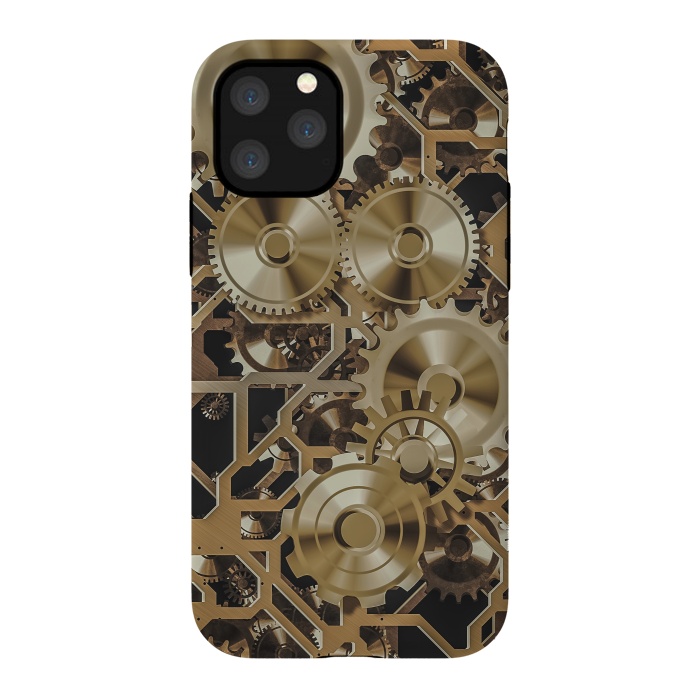 iPhone 11 Pro StrongFit Steampunk Gold by Andrea Haase