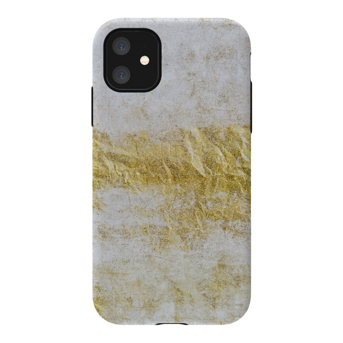 iPhone 11 StrongFit Concrete And Gold 2 by Andrea Haase