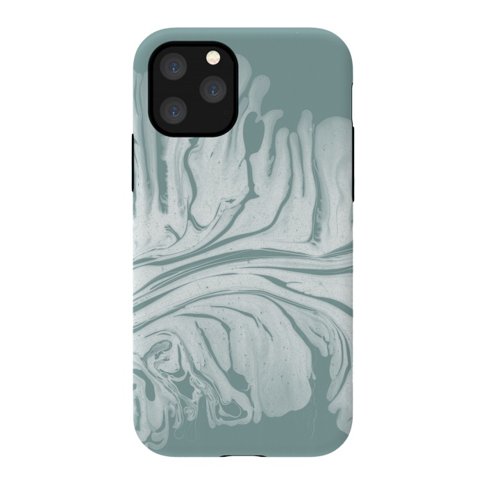 iPhone 11 Pro StrongFit Teal Liquid Paint by Andrea Haase