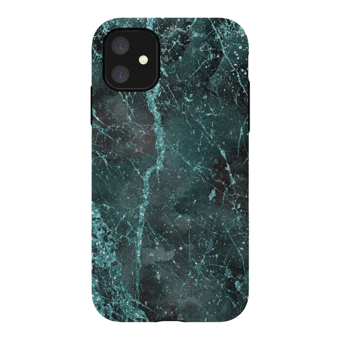 iPhone 11 StrongFit Glamorous Turquoise Glitter 2 by Andrea Haase