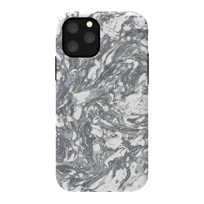 iPhone 11 Pro StrongFit Grey Blue Marble by Andrea Haase