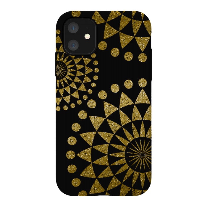 iPhone 11 StrongFit Golden Sparkle Mandala by Andrea Haase