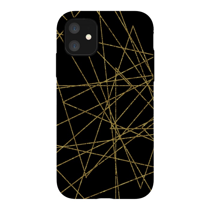 iPhone 11 StrongFit Golden Lines by Andrea Haase