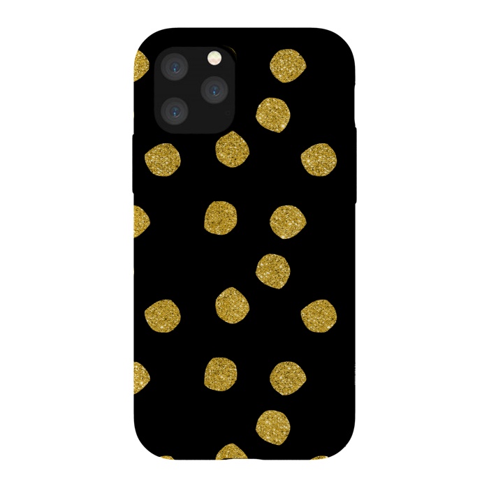 iPhone 11 Pro StrongFit Golden Glamour Dots by Andrea Haase