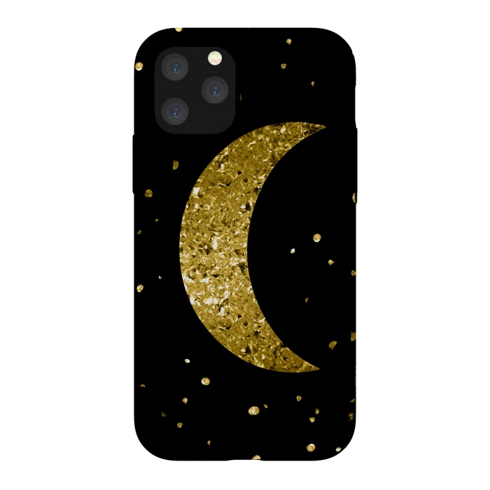 iPhone 11 Pro StrongFit Sparkling Golden Moon by Andrea Haase
