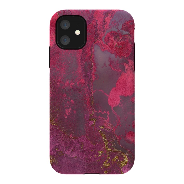 iPhone 11 StrongFit Pink Gold Marble by  Utart