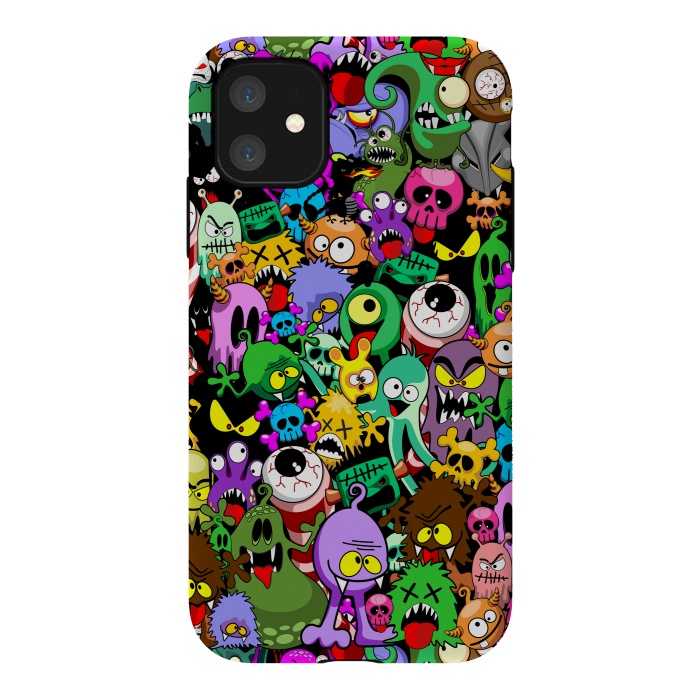iPhone 11 StrongFit Monsters Doodles Characters Saga by BluedarkArt